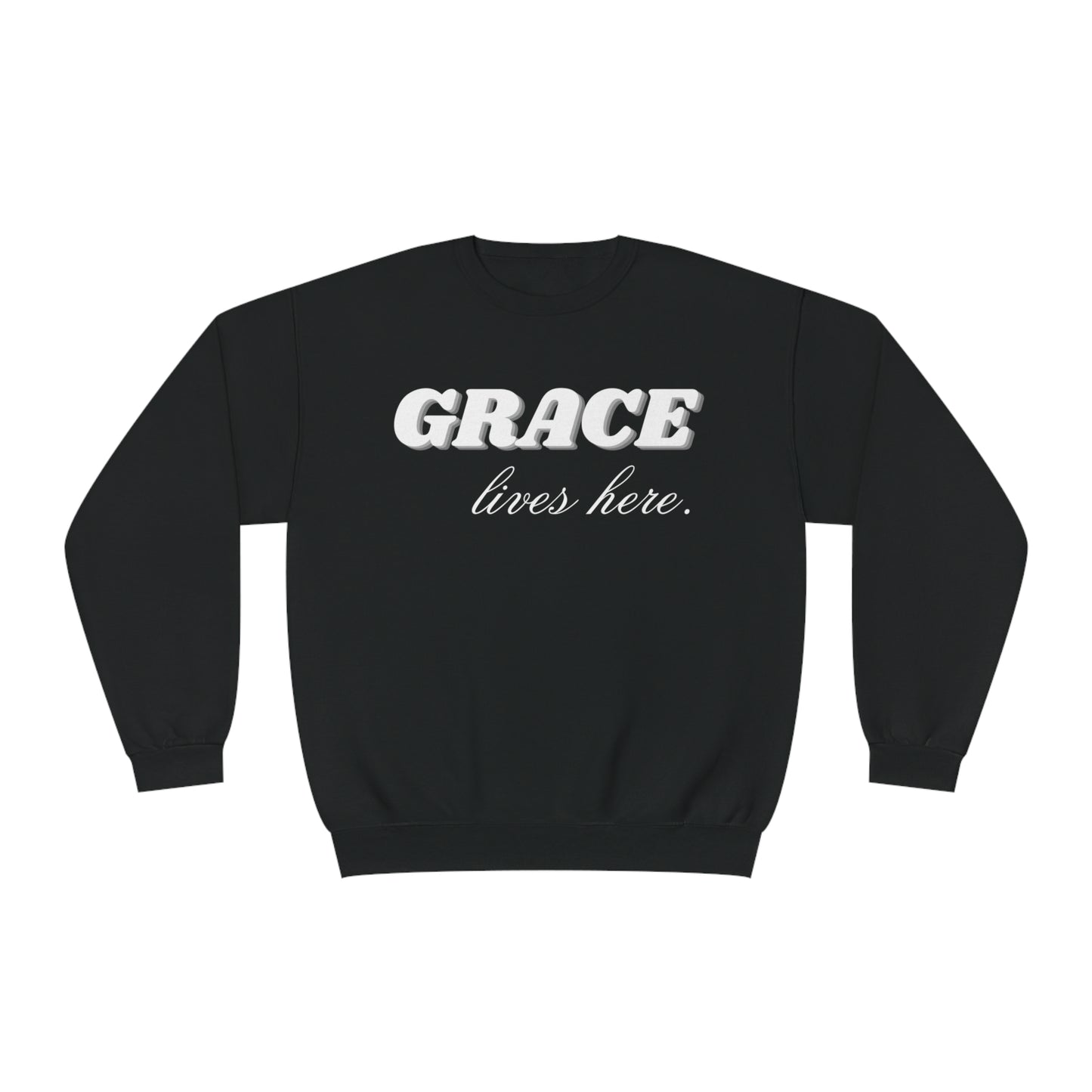 Vintage Modern Grace Crewneck Sweatshirt | Trendy Christian Apparel | Inspirational Faith Wear