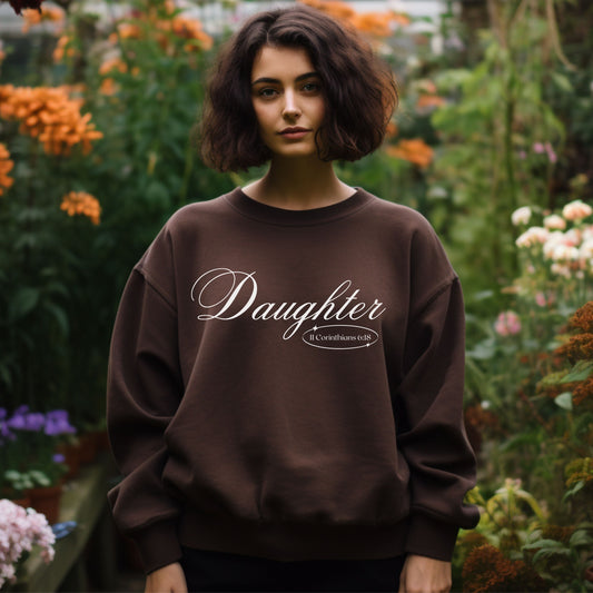 Daughter with Scripture Vintage Crewneck | Trendy Christian Apparel | Inspirational Faith Wear