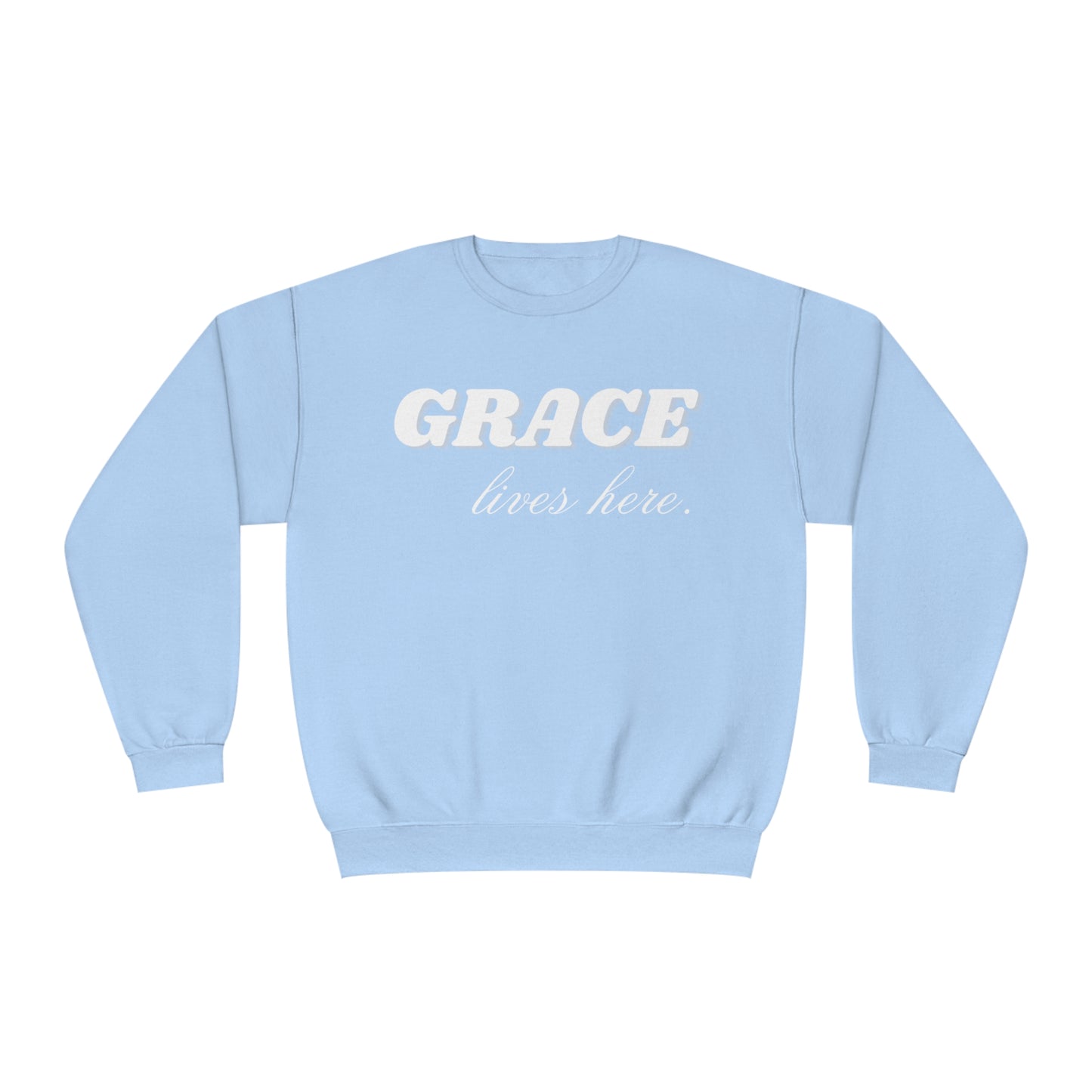 Vintage Modern Grace Crewneck Sweatshirt | Trendy Christian Apparel | Inspirational Faith Wear