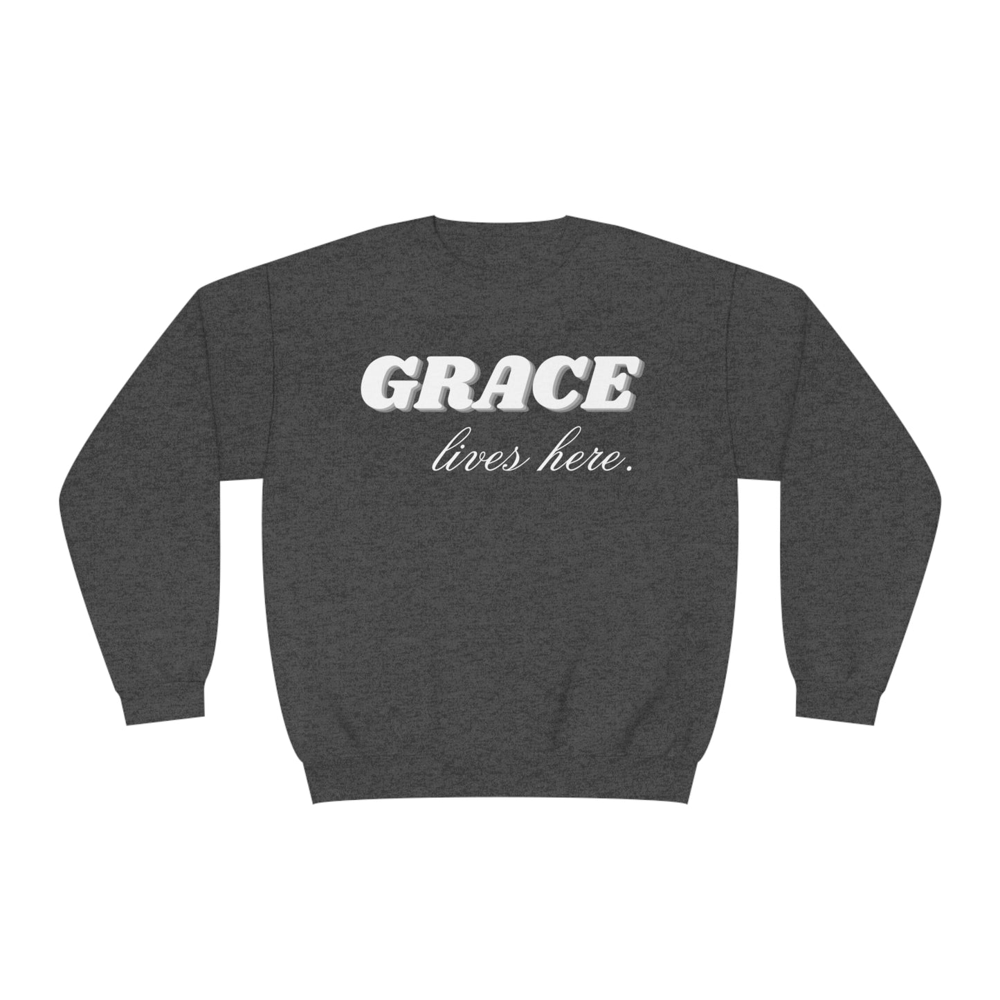 Vintage Modern Grace Crewneck Sweatshirt | Trendy Christian Apparel | Inspirational Faith Wear