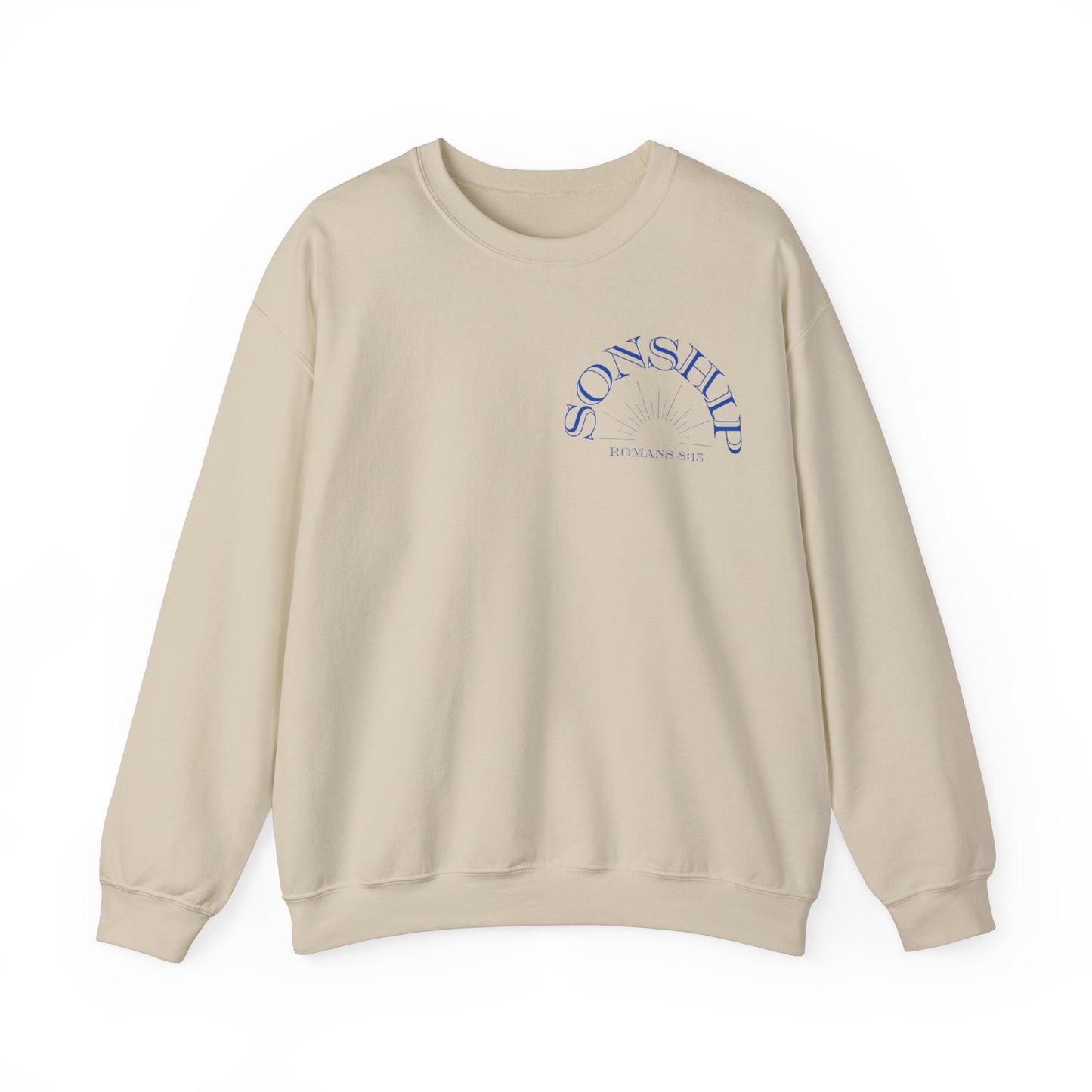 Sonship With Scripture Modern Crewneck | Trendy Christian | Inspirational Faith Wear