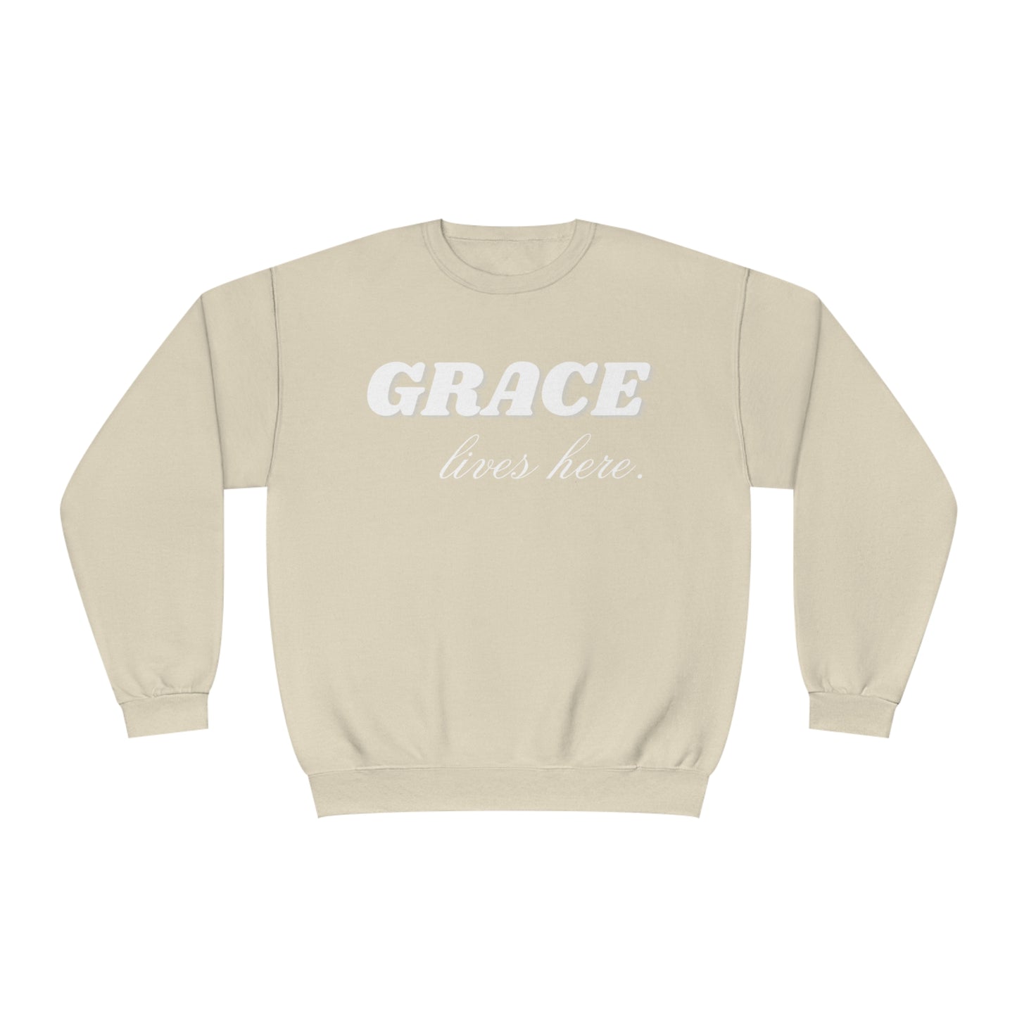 Vintage Modern Grace Crewneck Sweatshirt | Trendy Christian Apparel | Inspirational Faith Wear