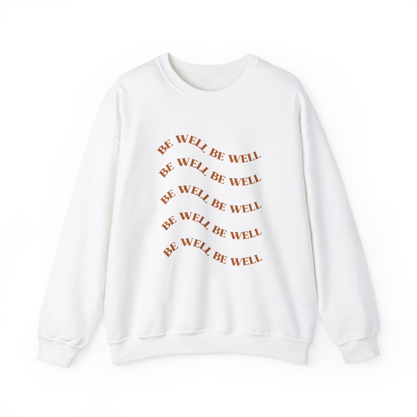 Be Well Retro Wave Crewneck | Inspirational Wellness Wear