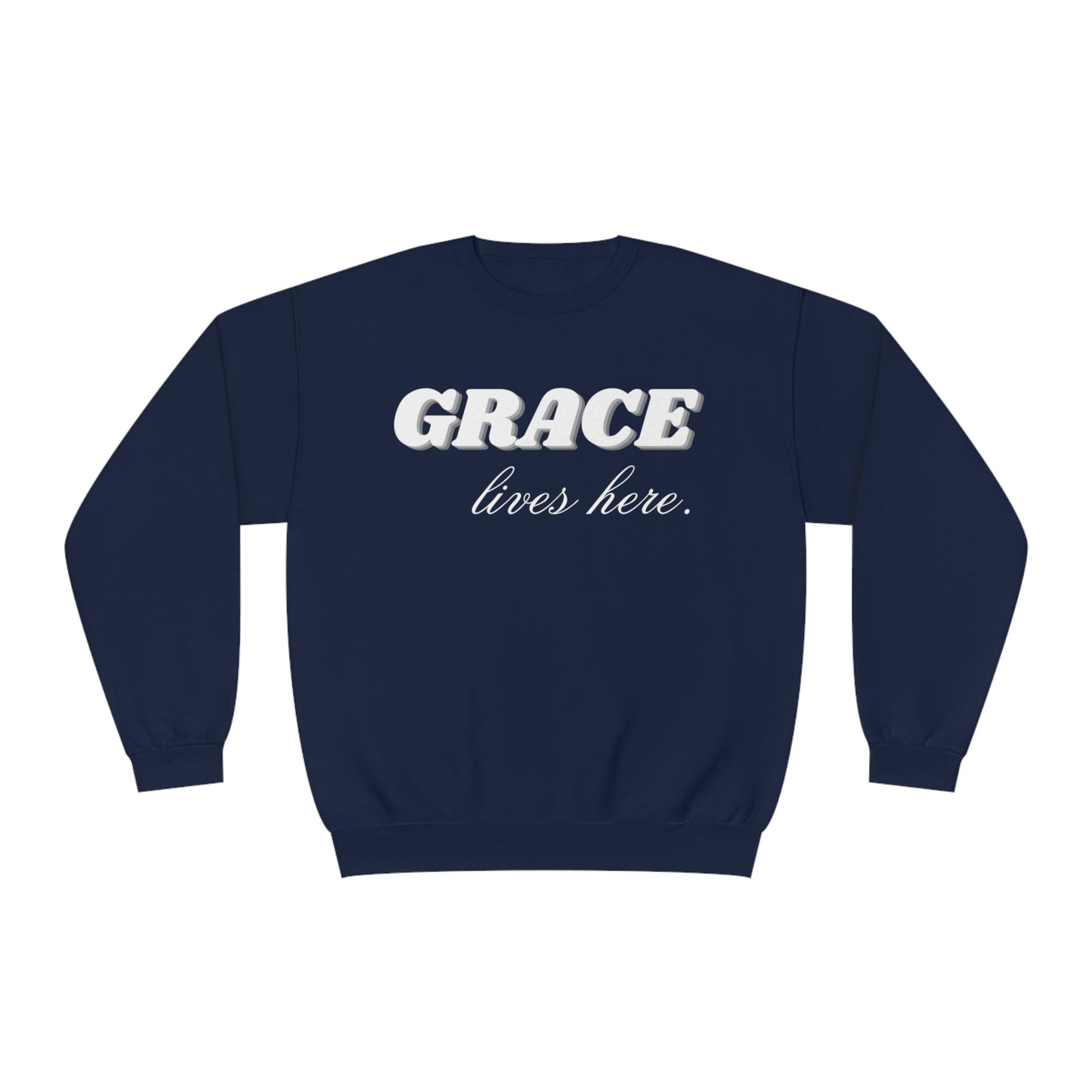 Vintage Modern Grace Crewneck Sweatshirt | Trendy Christian Apparel | Inspirational Faith Wear