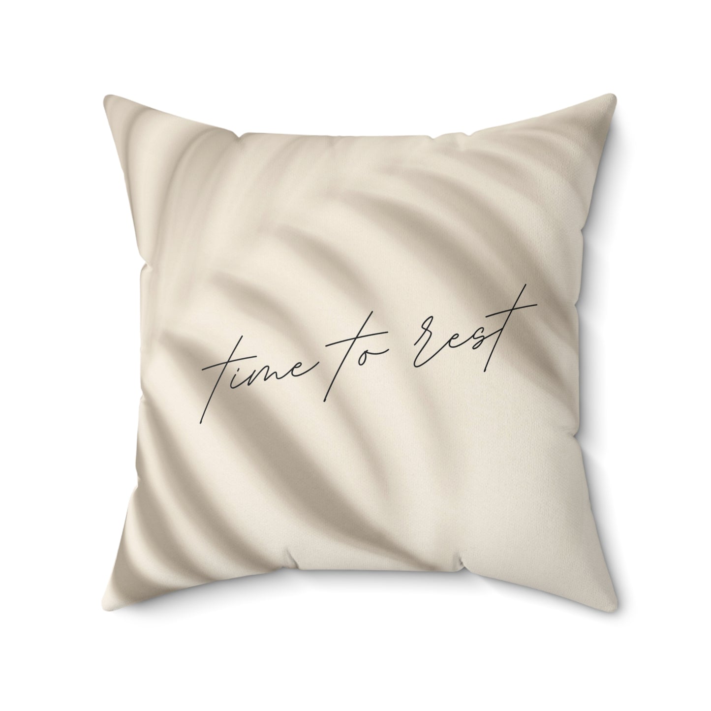 Time To Rest Throw Pillow | Minimalist Wellness Home Decor